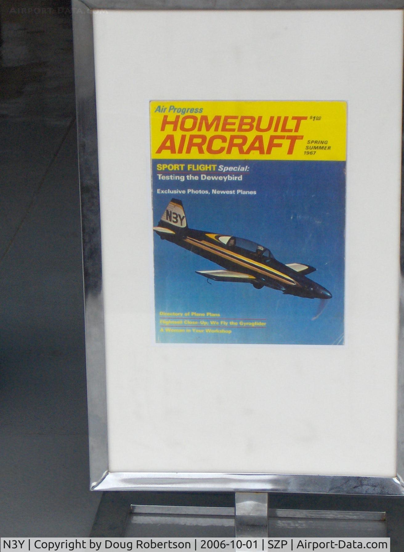 N3Y, 1961 LeVier Cosmic Wind C/N 1, Testing The Deweybird, feature cover article-Air Progress Homebuilt Aircraft, Spring-Summer 1967
