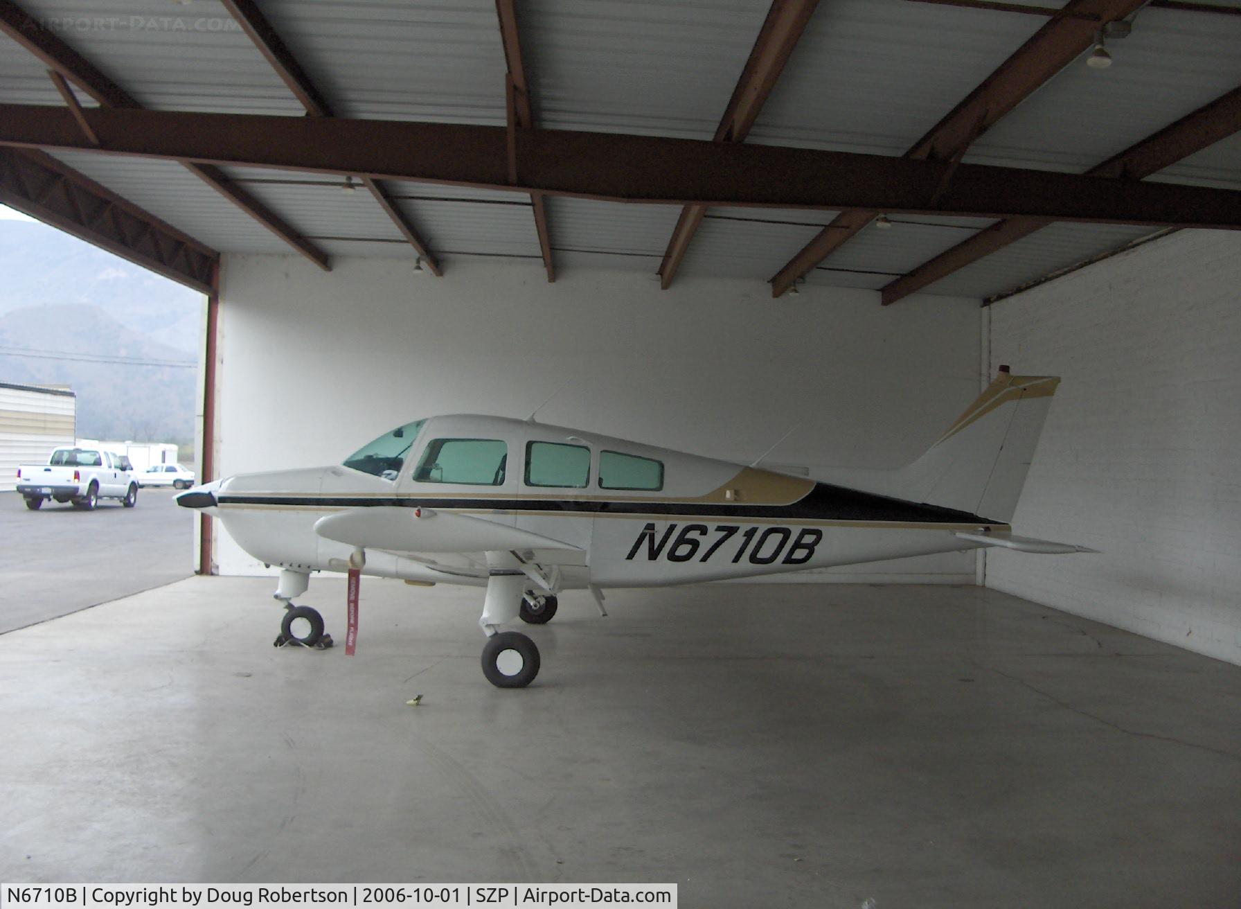N6710B, 1980 Beech C23 Sundowner 180 C/N M-2246, 1980 Beech C23 SUNDOWNER, Lycoming O&VO-360 180 Hp