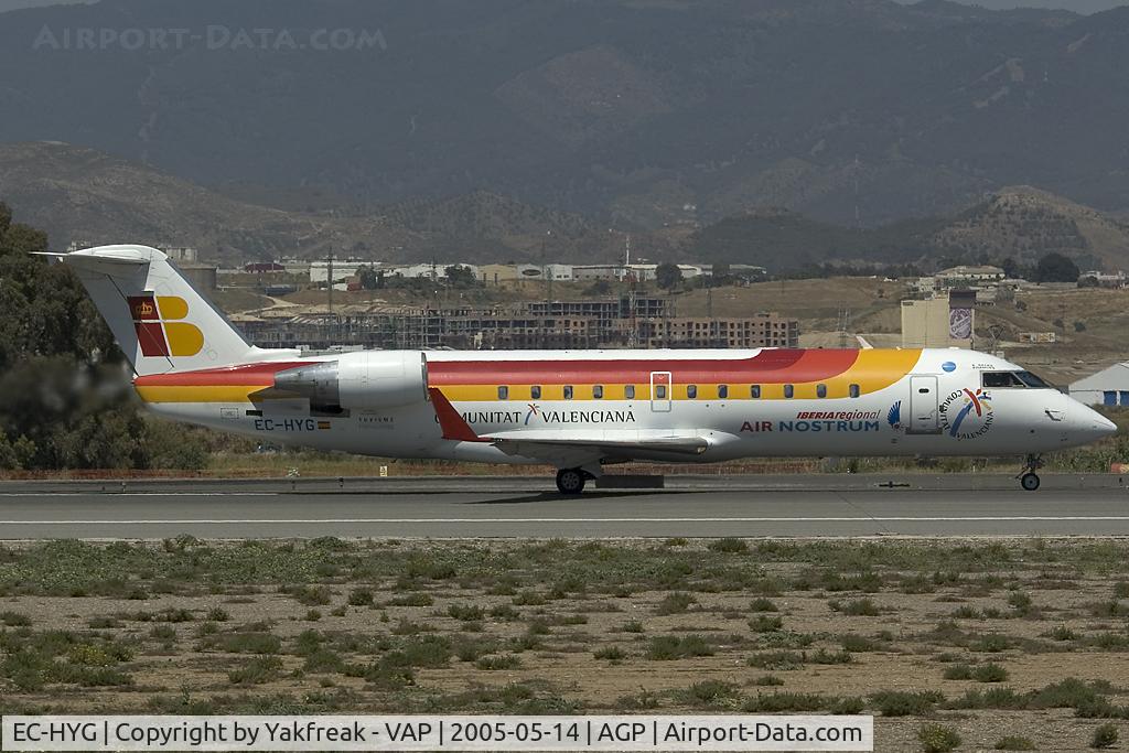 EC-HYG, 2001 Bombardier CRJ-200ER (CL-600-2B19) C/N 7529, Air Nostrum Regionaljet in Iberia colors