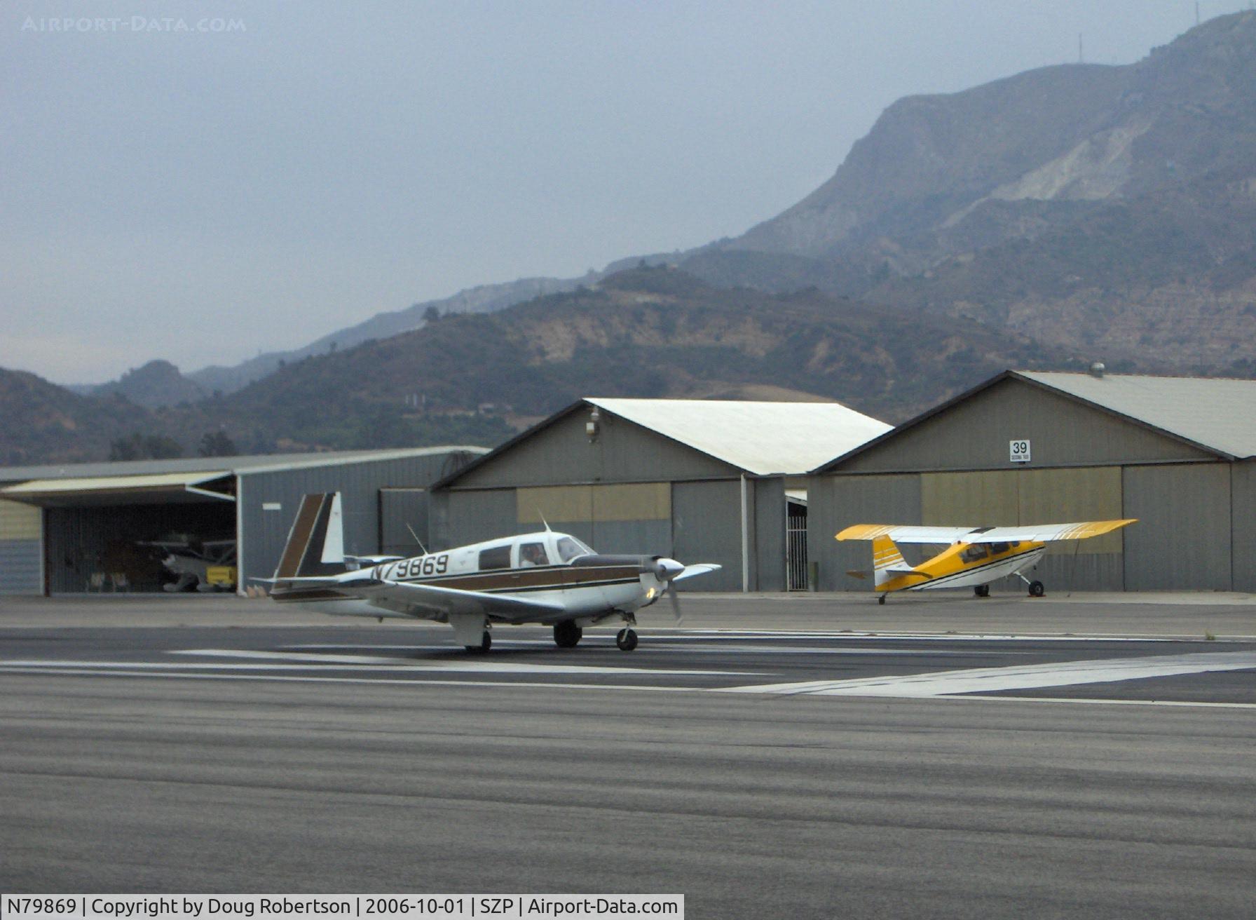 N79869, 1964 Mooney M20E C/N 532, 1964 Mooney M20E SUPER 21, Lycoming IO-360 200 Hp, takeoff roll Runway 22
