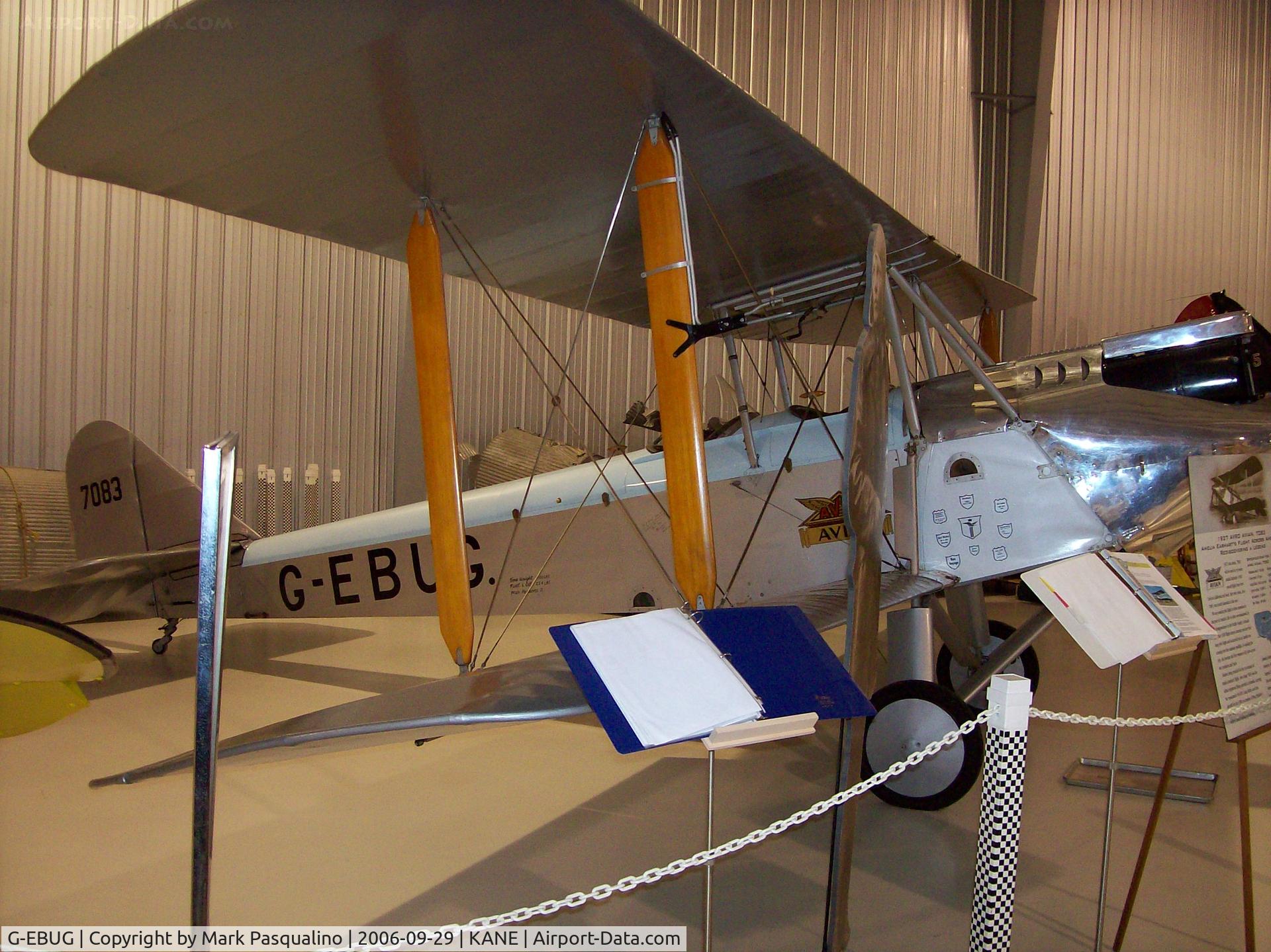 G-EBUG, Avro 594 Avian III C/N R3/CN/101, Avro Avian