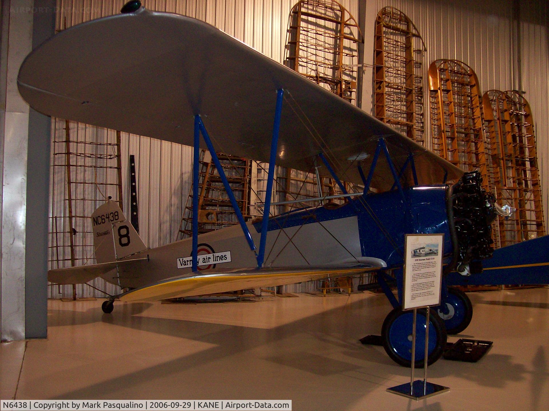 N6438, 1928 Stearman C3-B Sport Commercial C/N 169, Stearman C3-B