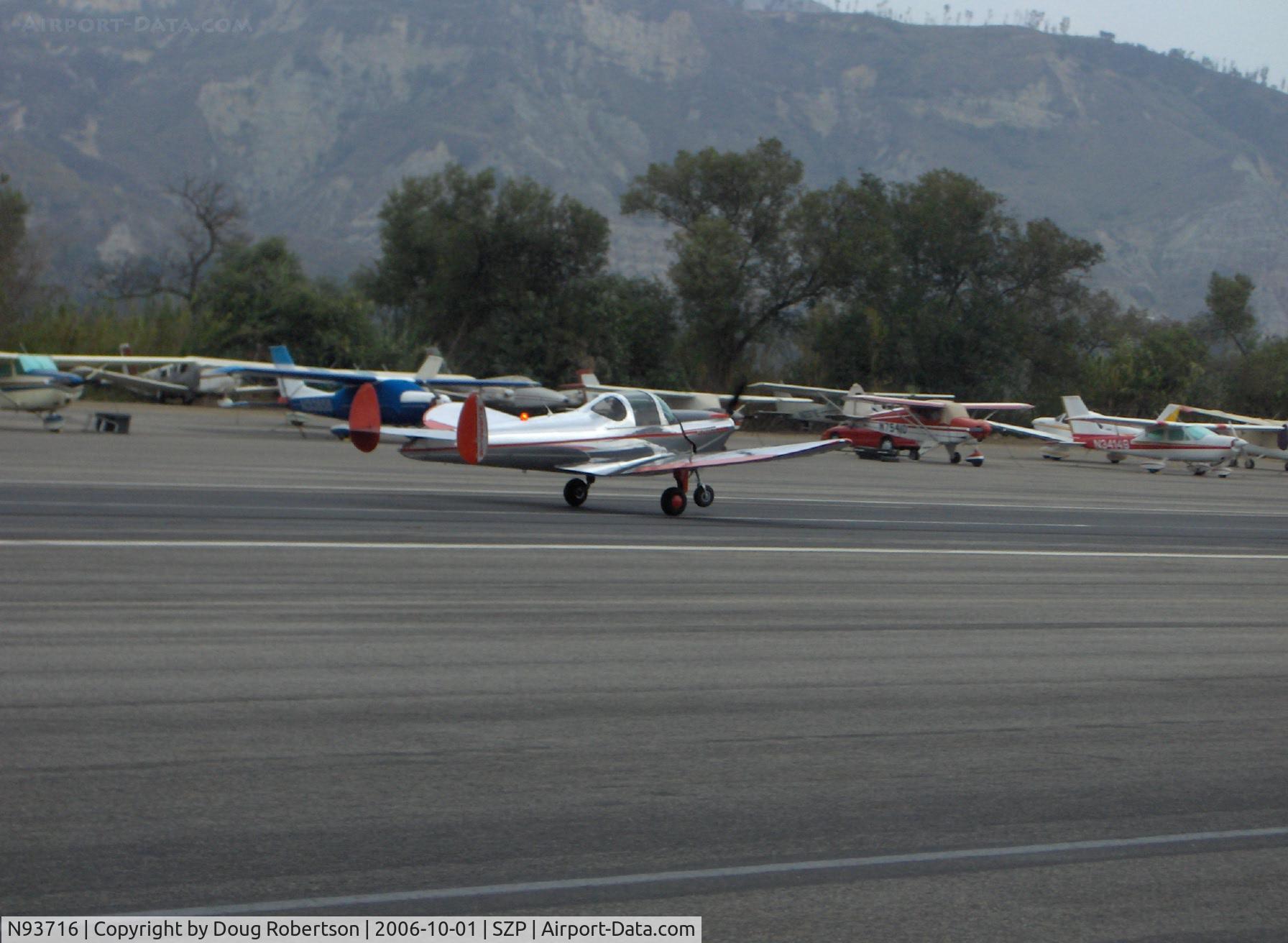 N93716, 1946 Erco 415C Ercoupe C/N 1039, 1946 ERCO ERCOUPE 415C, Continental A&C75 75 Hp, touchdown Runway 22