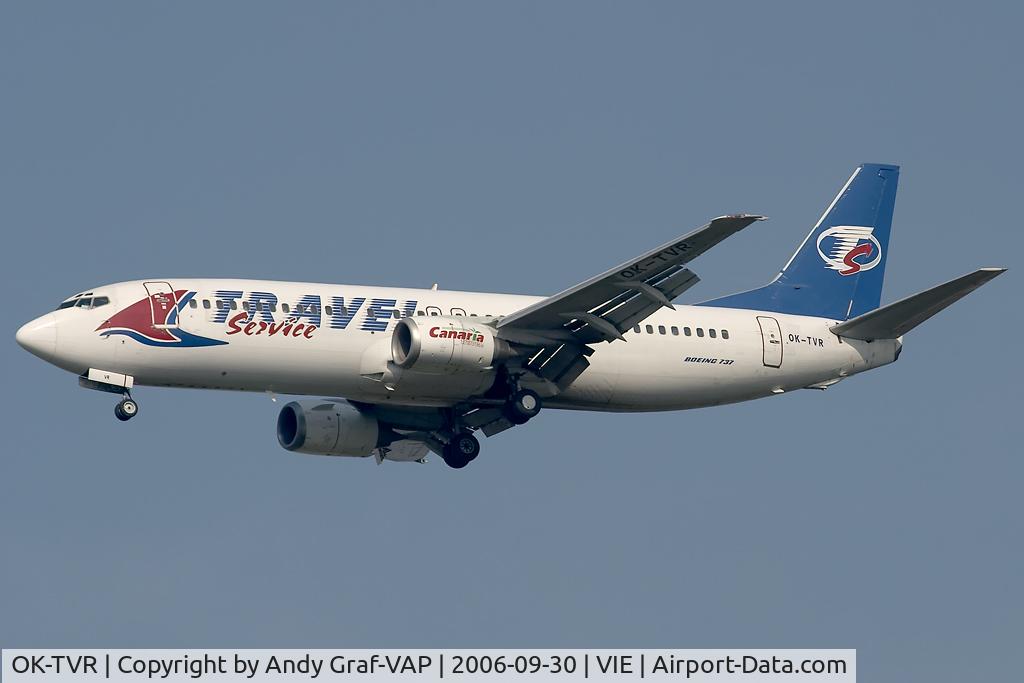 OK-TVR, 1988 Boeing 737-4Y0 C/N 23870, On final RWY29.
