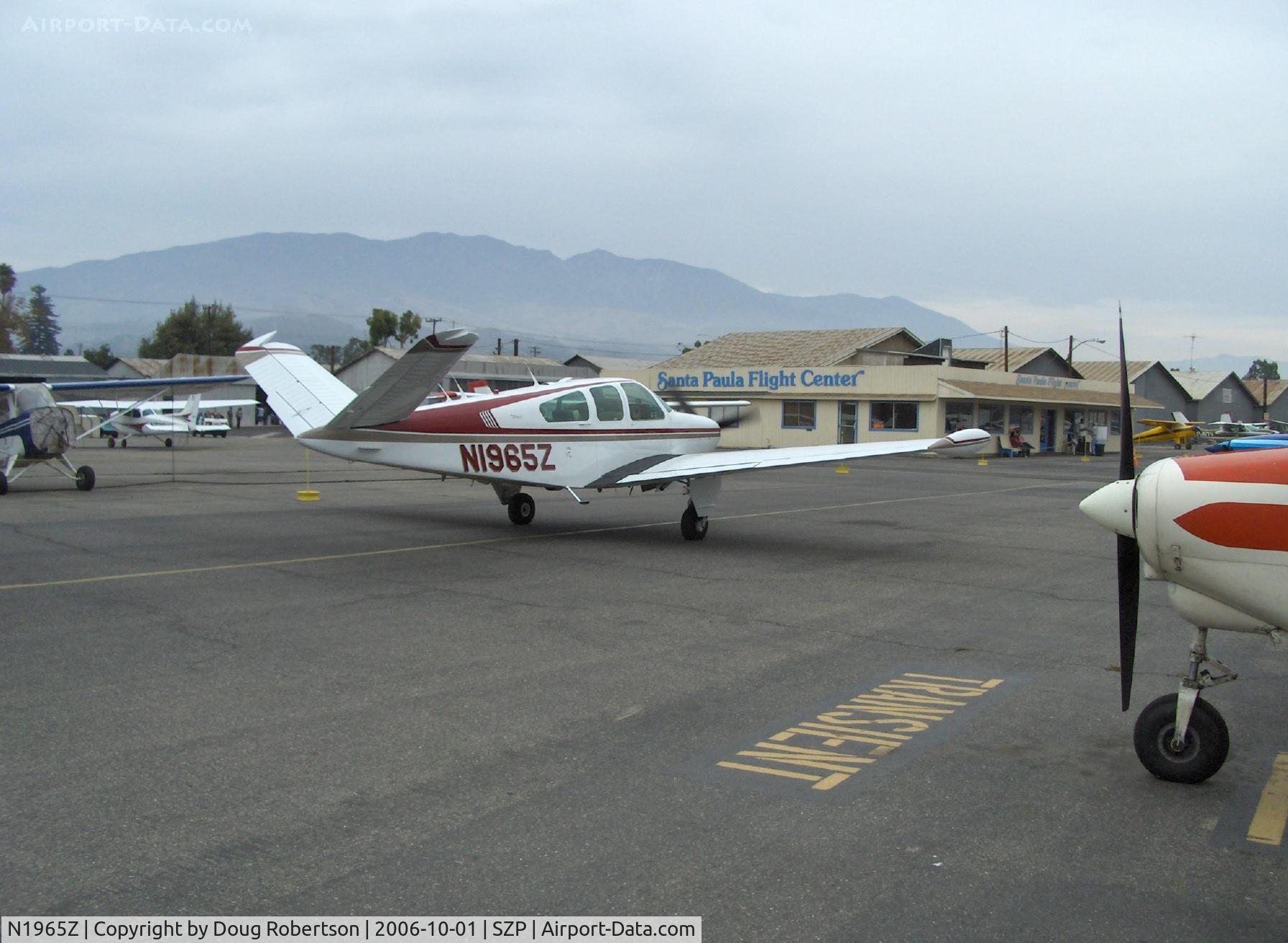 N1965Z, 1965 Beech S35 Bonanza C/N D-7805, 1965 Beech S35 BONANZA, Continental IO-520-B 285 Hp, taxi