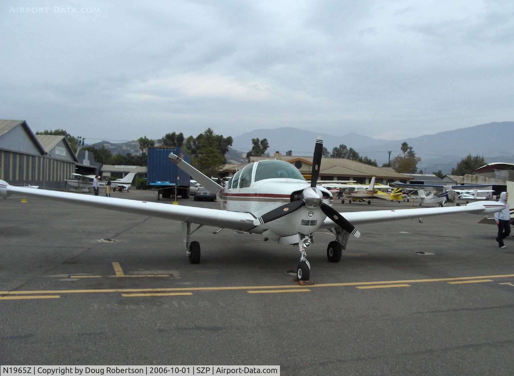 N1965Z, 1965 Beech S35 Bonanza C/N D-7805, 1965 Beech S35 BONANZA, Continental IO-520-B 285 Hp