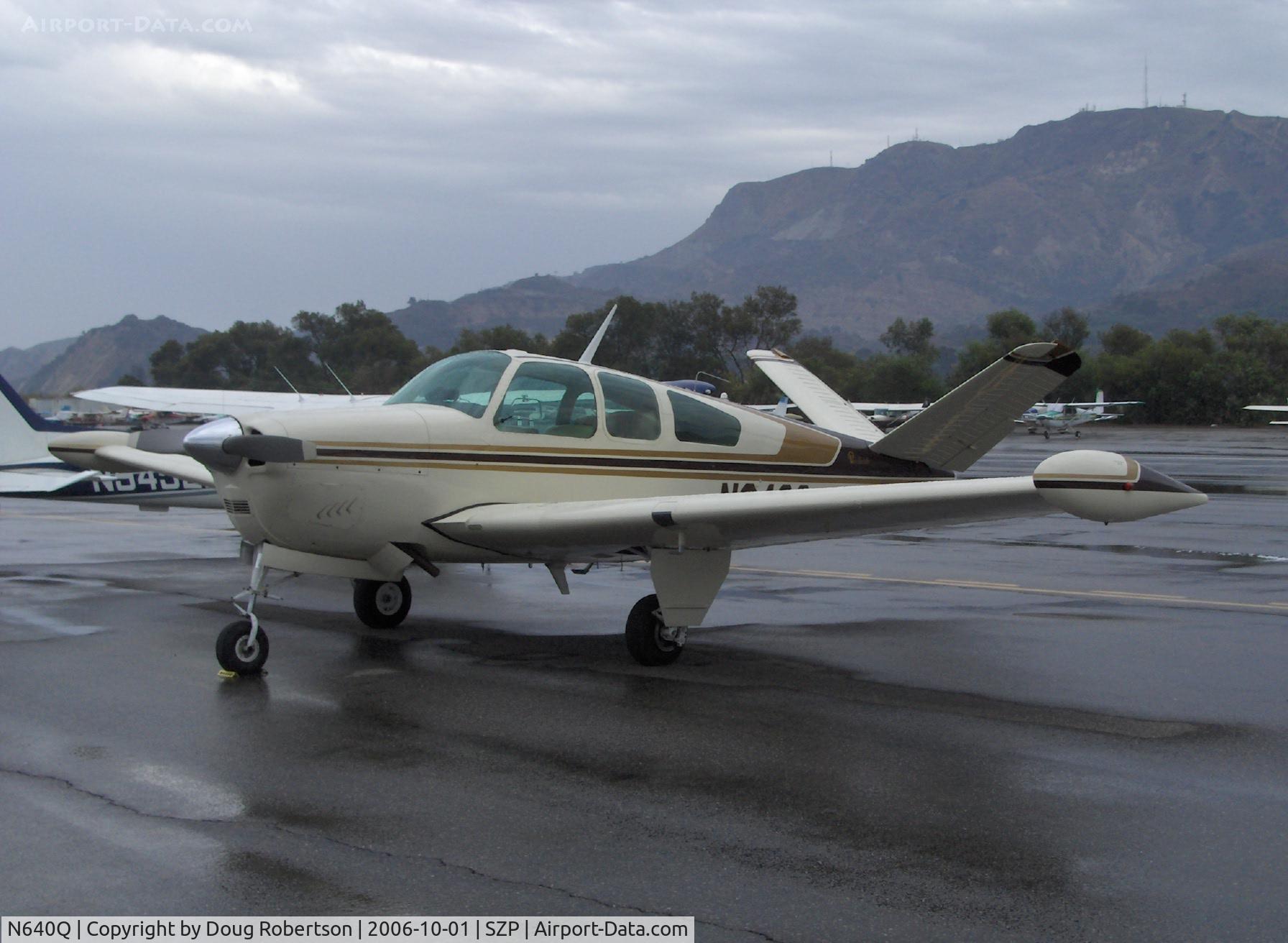 N640Q, 1959 Beech K35 Bonanza C/N D-5926, 1959 Beech K35 BONANZA, Continental IO-470-C 250 Hp