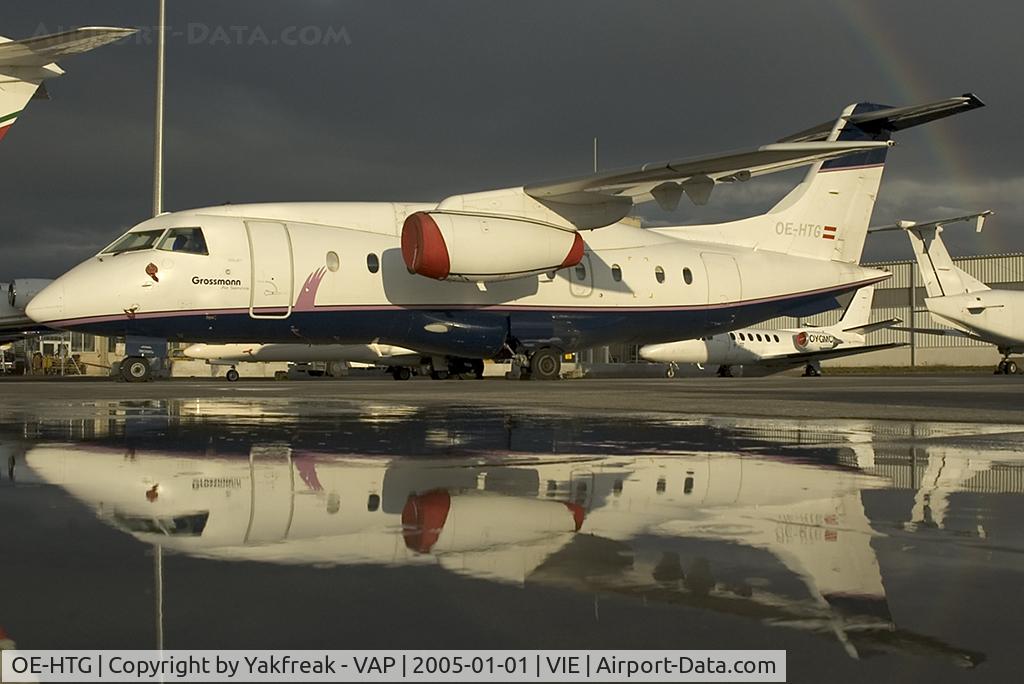 OE-HTG, 2000 Fairchild Dornier 328-300 328JET C/N 3162, Grossmann Air Service Dornier 328 - reflection