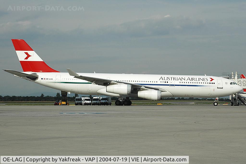 OE-LAG, 1995 Airbus A340-212 C/N 075, Austrian Airlines Airbus 340-200