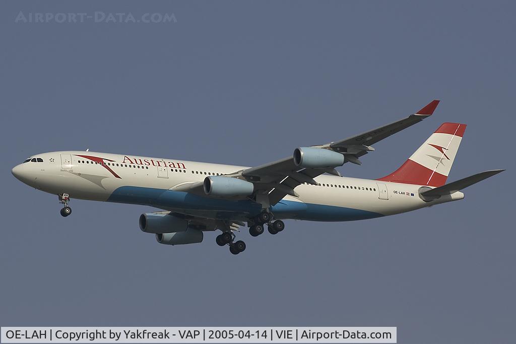 OE-LAH, 1995 Airbus A340-212 C/N 081, Austrian Airlines Airbus 340-200