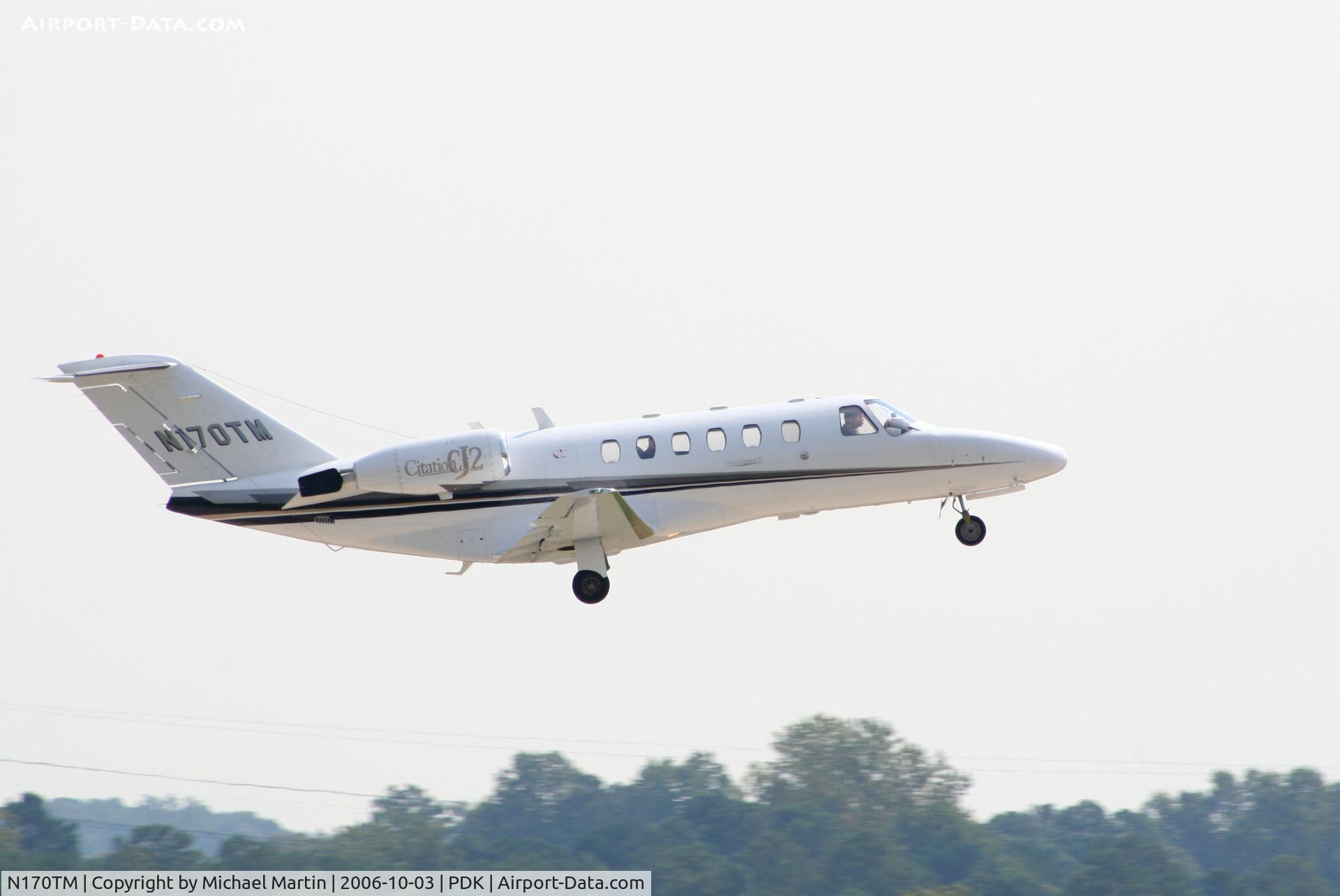 N170TM, 2002 Cessna 525A CitationJet CJ2 C/N 525A0100, Departing PDK enroute to JWN