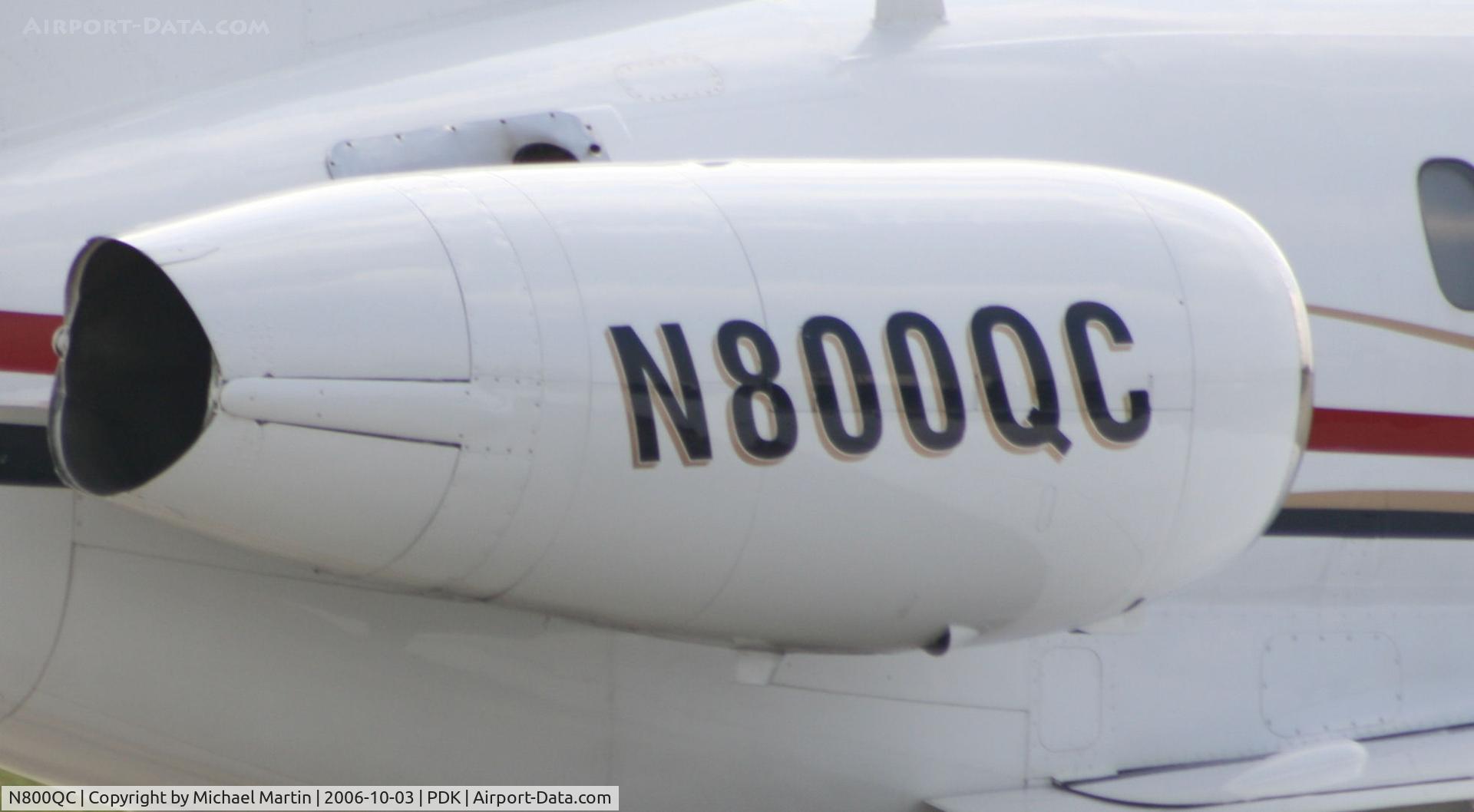 N800QC, British Aerospace BAe.125 Series 800A C/N 258174, Tail Numbers