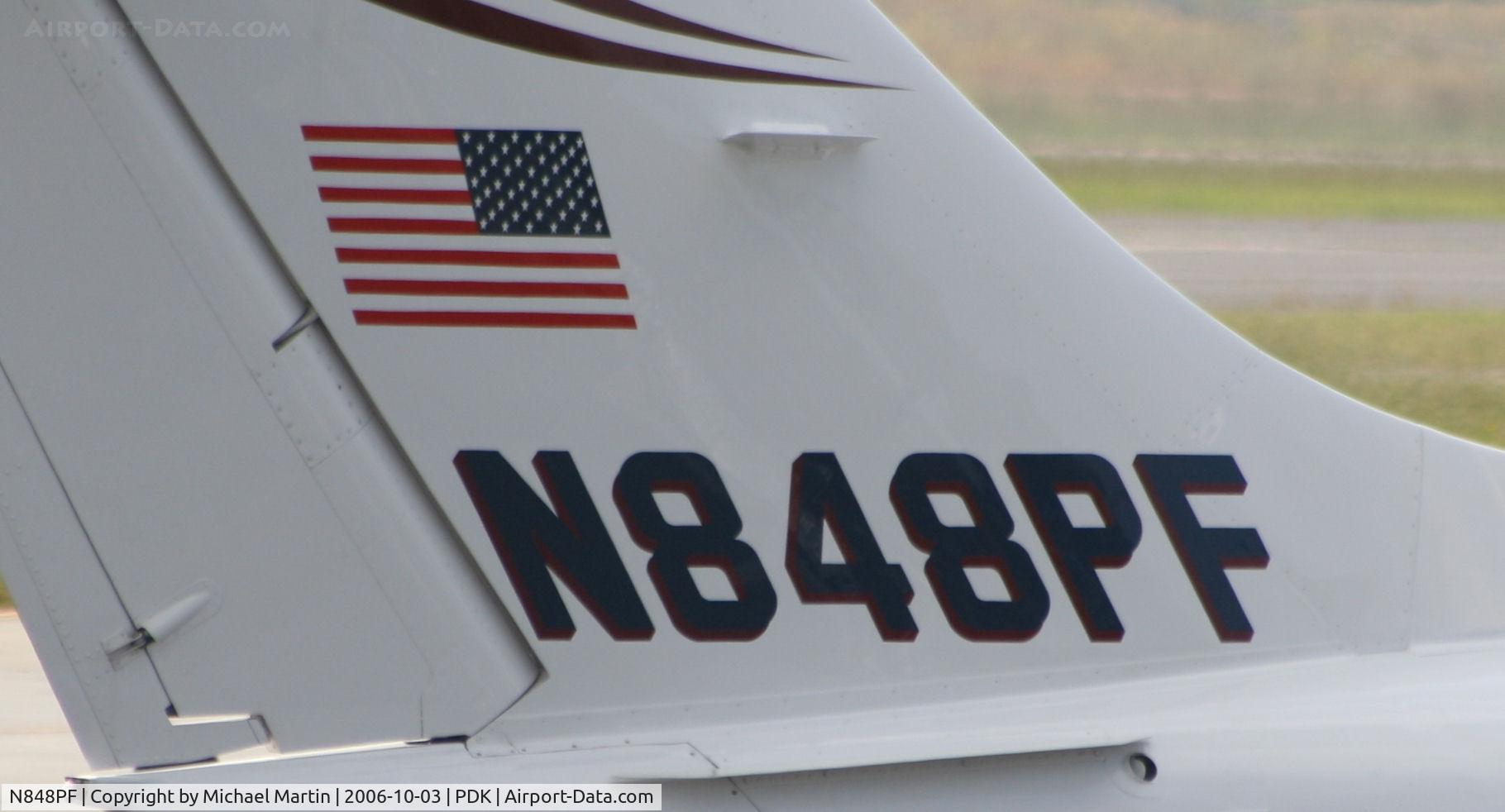 N848PF, 2000 Raytheon Aircraft Company 400A C/N RK-288, Tail Numbers