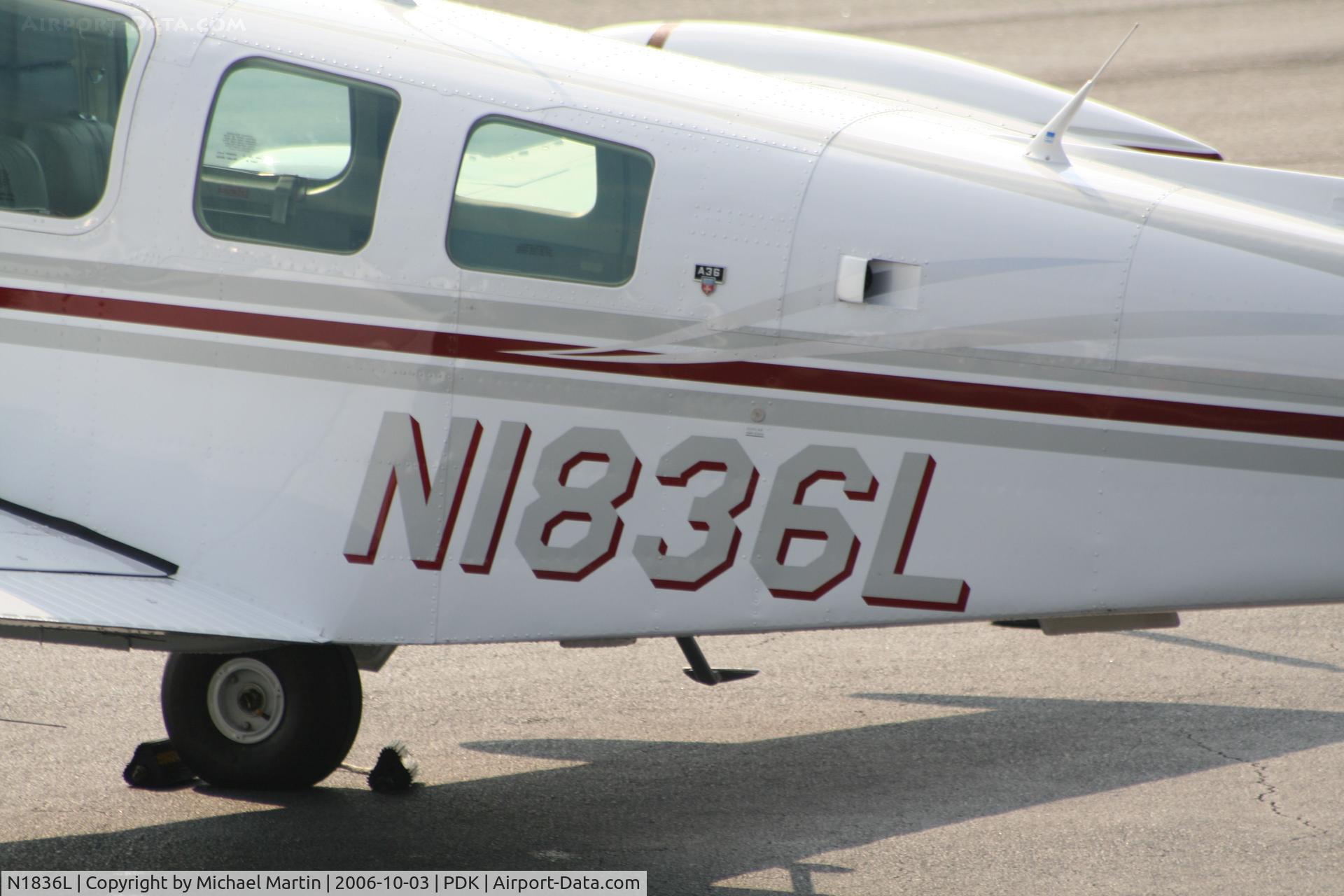 N1836L, 1977 Beech A36 Bonanza 36 C/N E-1111, Tail Numbers
