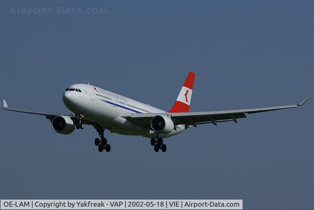 OE-LAM, 1998 Airbus A330-223 C/N 223, Austrian Airlines Airbus 330-200