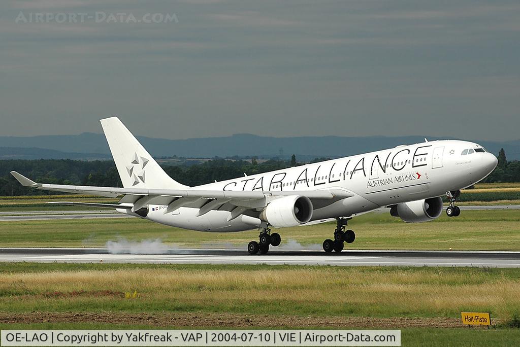 OE-LAO, 2000 Airbus A330-223 C/N 181, Austrian Airlines Airbus 330-200 in Star Alliance colors