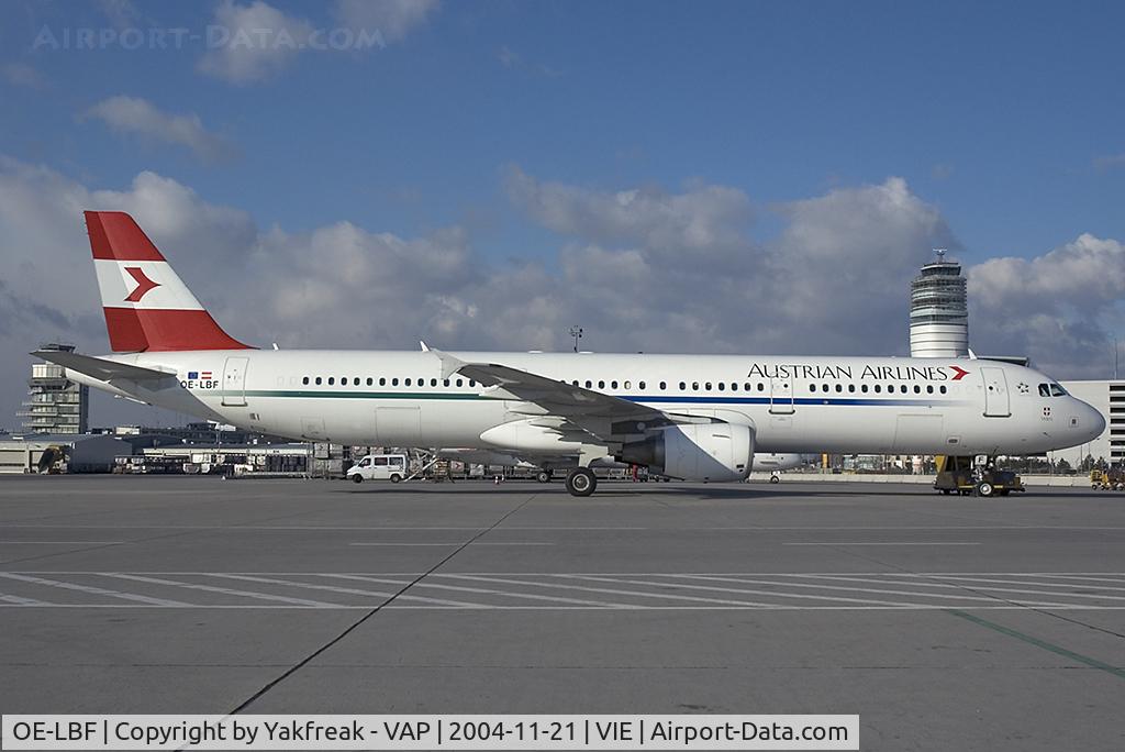 OE-LBF, 2001 Airbus A321-211 C/N 1458, Austrian Airlines Airbus 321
