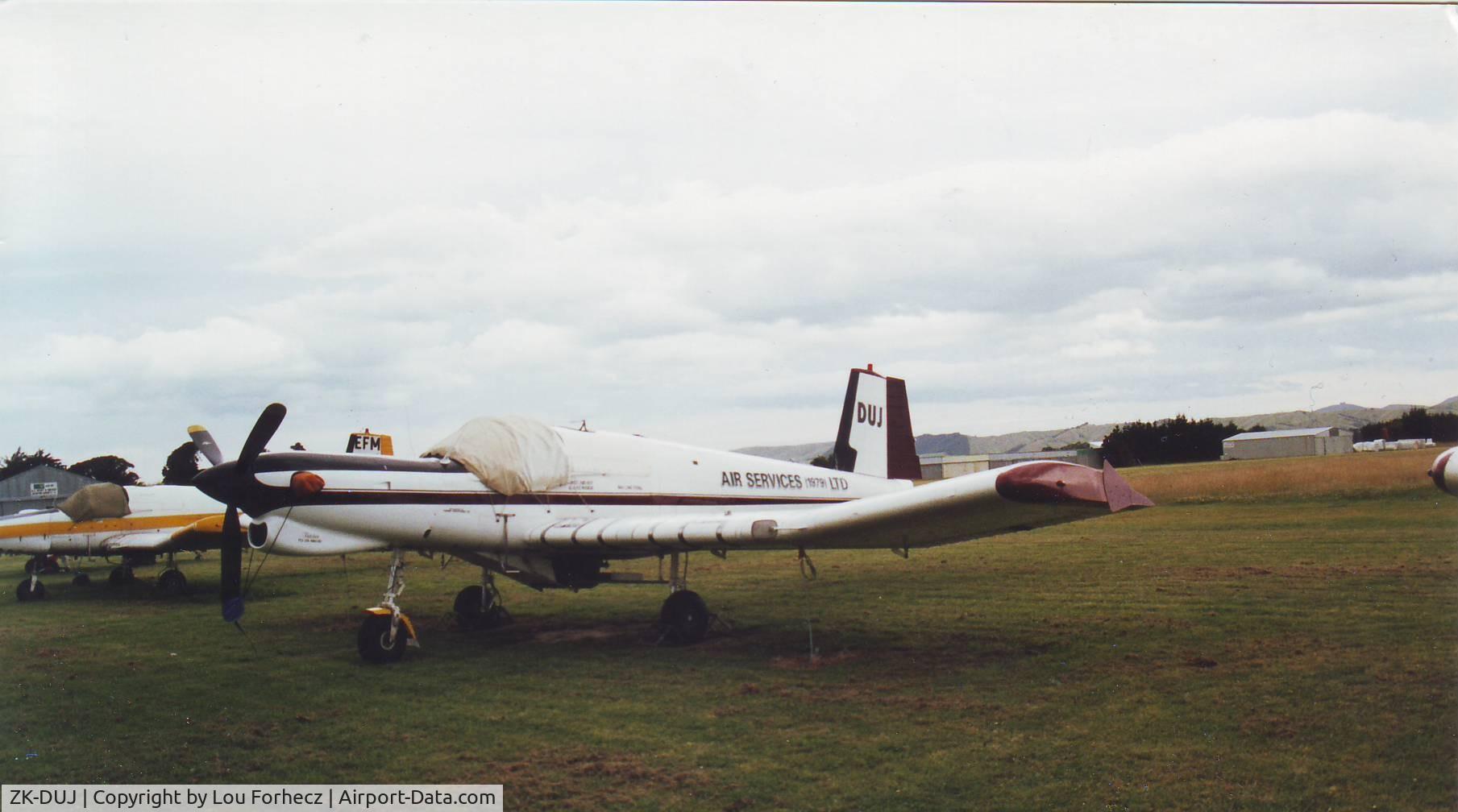 ZK-DUJ, NZ Aerospace FU24-950 C/N 196, ZK-DUJ sitting in Hamilton on flying visit.
