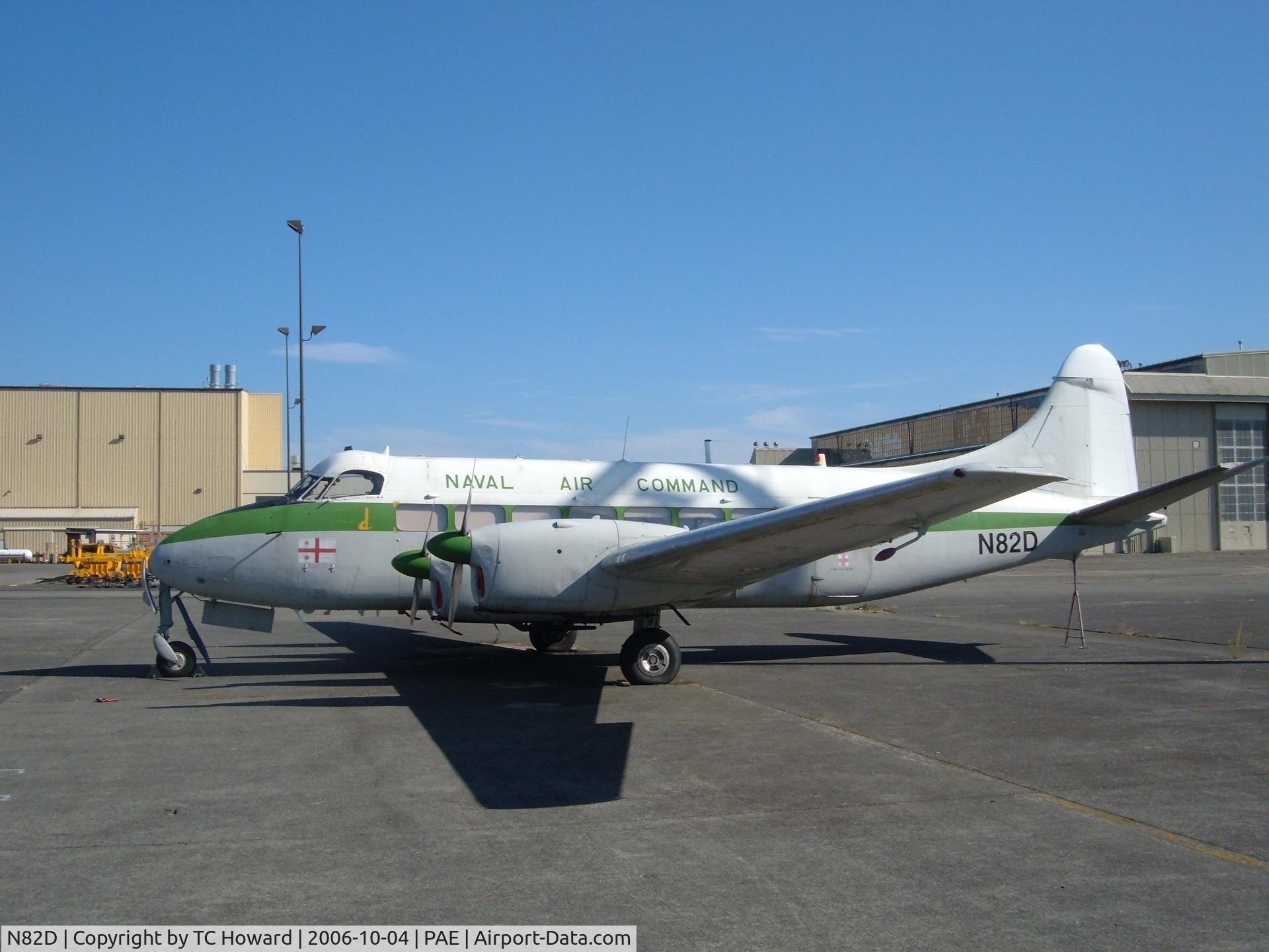 N82D, 1958 De Havilland DH-114 Heron C/N 14130, N82D at Paine Field, Everett, Washington