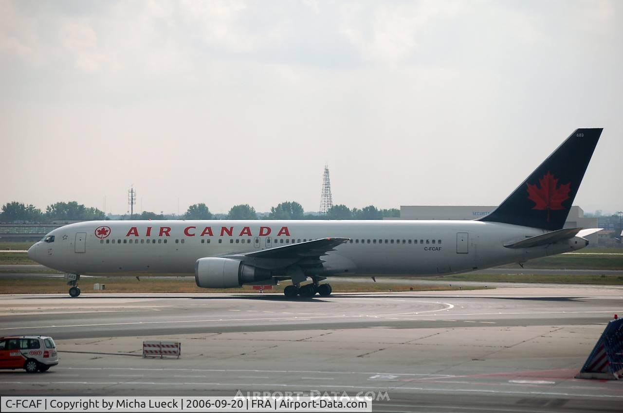 C-FCAF, 1988 Boeing 767-375 C/N 24084, Taxiing to the gate
