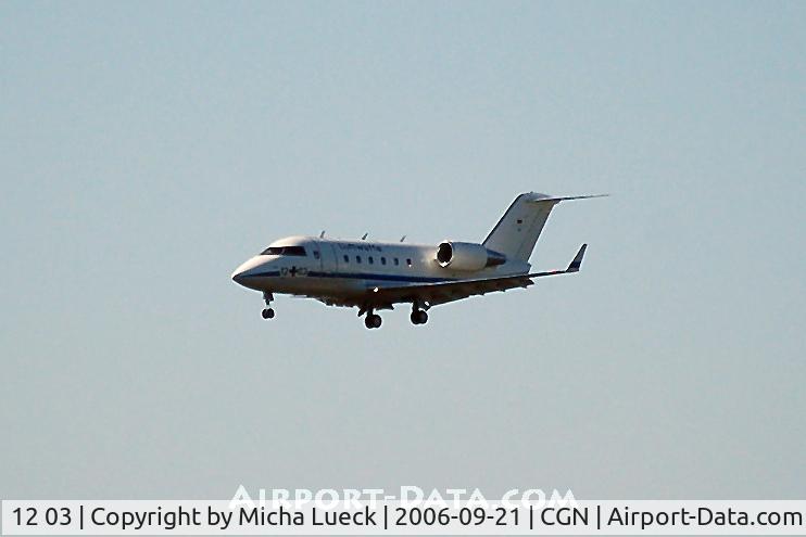 12 03, 1986 Canadair Challenger 601 (CL-600-2A12) C/N 3043, German Airforce jet gliding into Cologne/Bonn