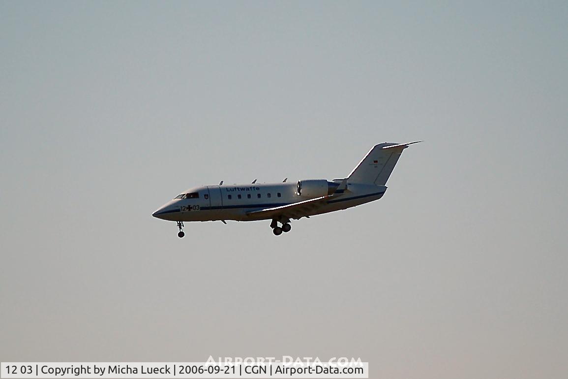 12 03, 1986 Canadair Challenger 601 (CL-600-2A12) C/N 3043, German Airforce jet gliding into Cologne/Bonn