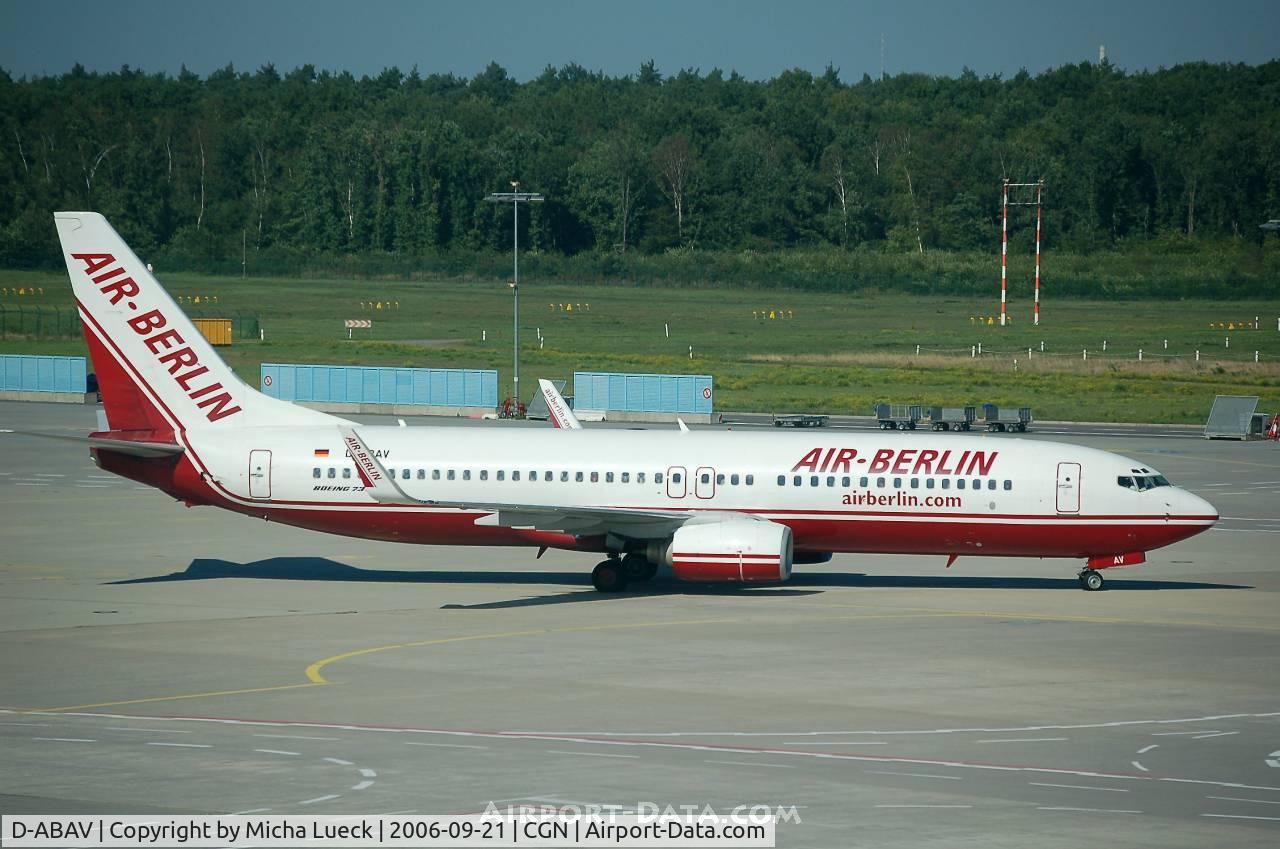 D-ABAV, 1999 Boeing 737-86J C/N 30498, Air Berlin