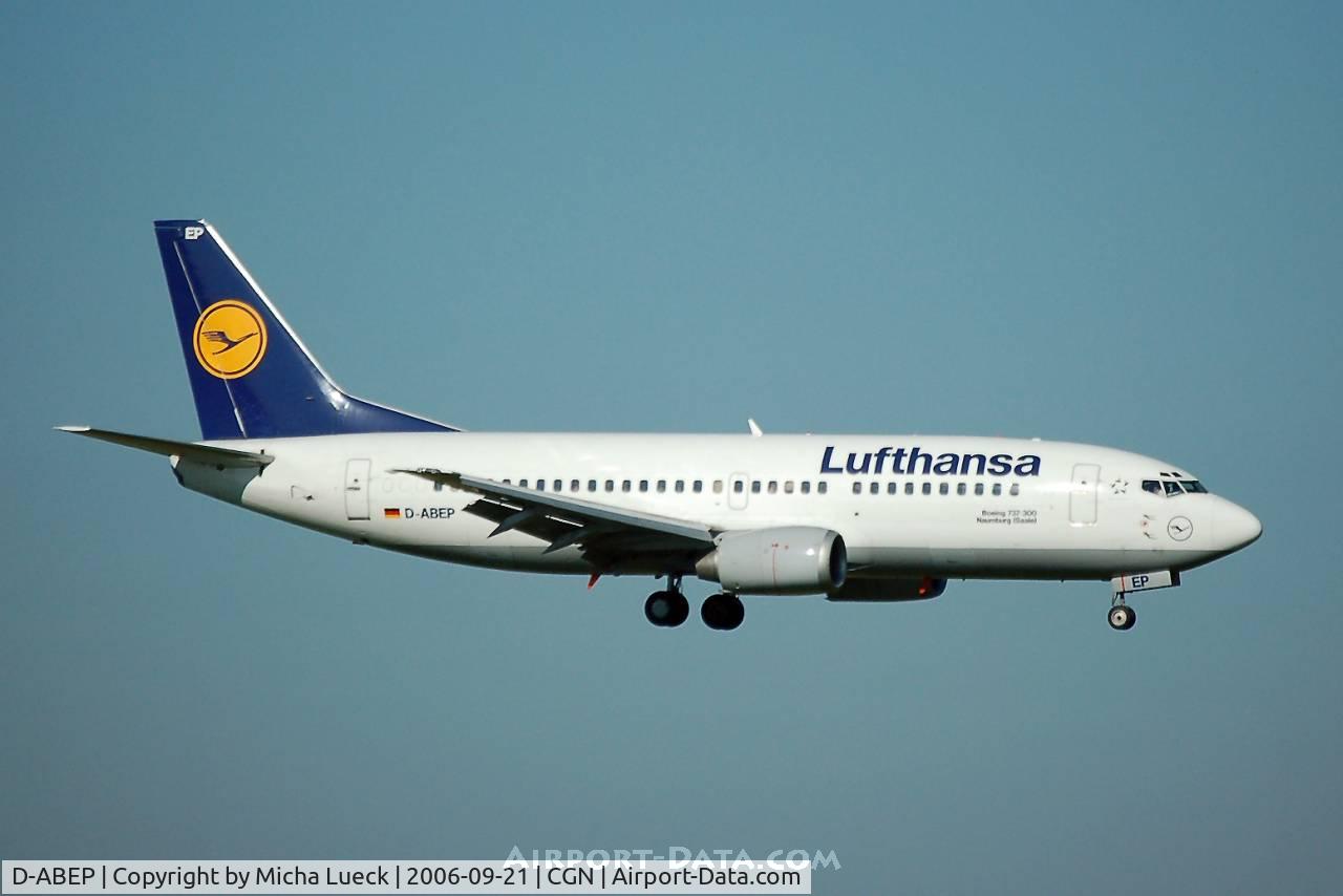 D-ABEP, 1992 Boeing 737-330 C/N 26430, On finals at Cologne/Bonn
