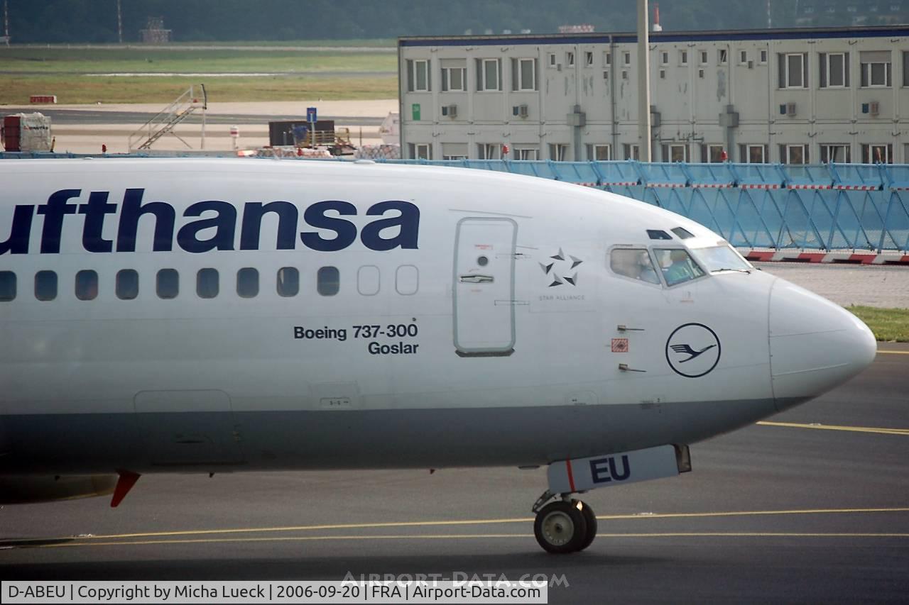 D-ABEU, 1995 Boeing 737-330 C/N 27904, Taxiing to the runway for take-off