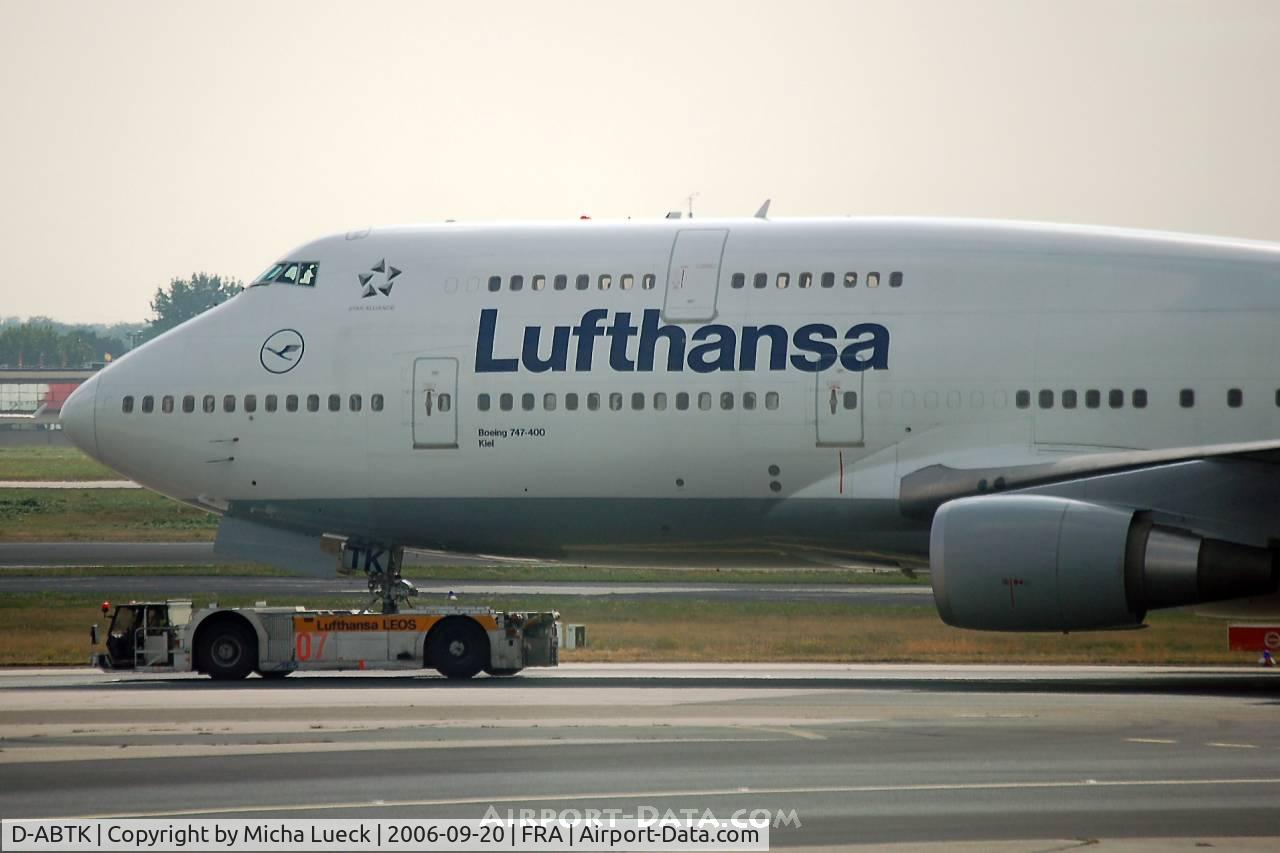 D-ABTK, 2001 Boeing 747-430 C/N 29871, B 747-400 