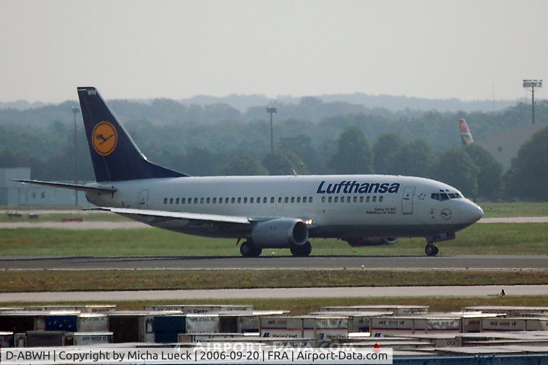 D-ABWH, 1989 Boeing 737-330 C/N 24284, Just touched down