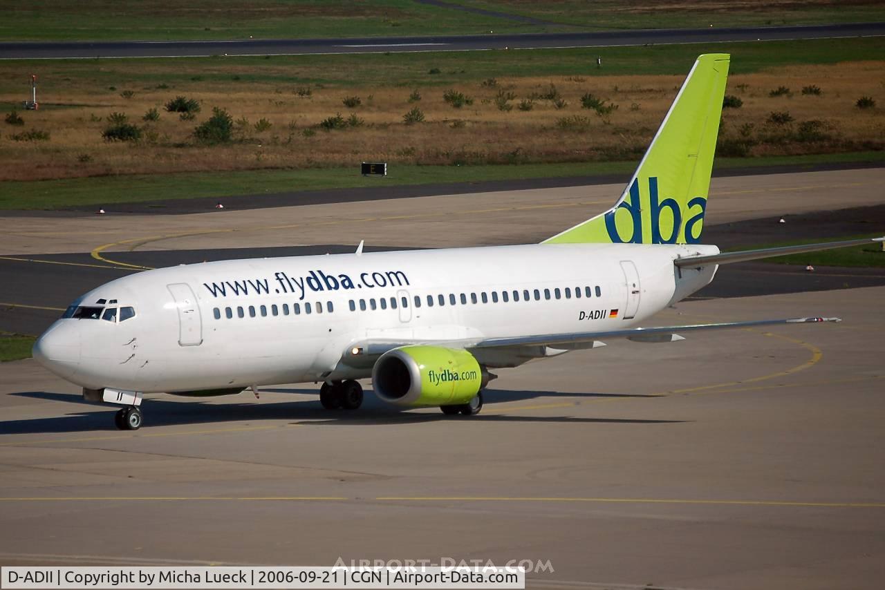 D-ADII, 1987 Boeing 737-329 C/N 23775, Taxiing to the gate