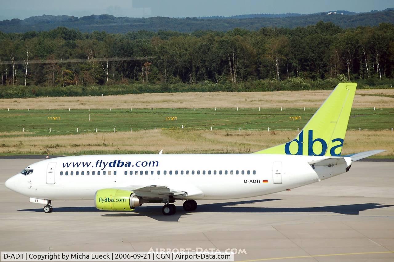 D-ADII, 1987 Boeing 737-329 C/N 23775, Taxiing to the gate