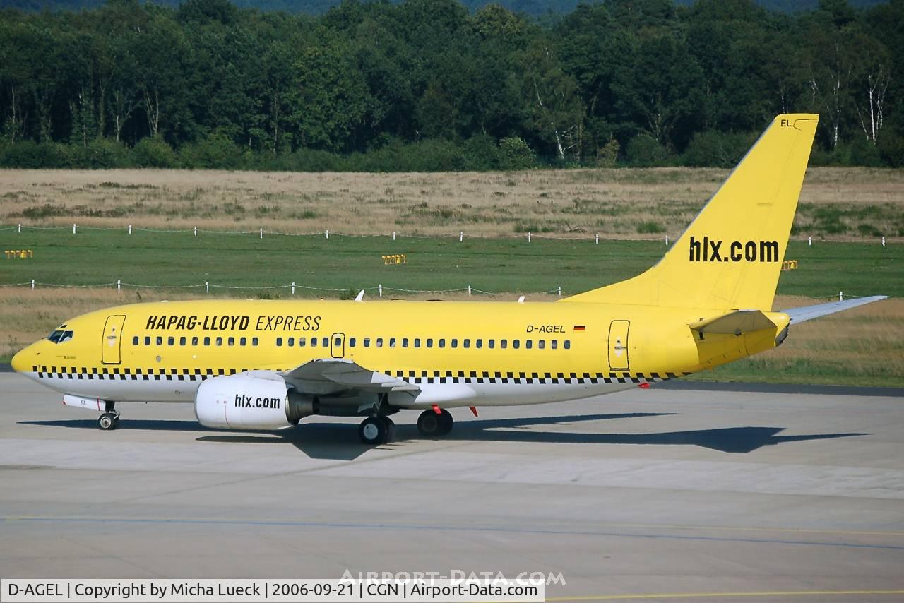 D-AGEL, 1997 Boeing 737-75B C/N 28110, Taxiing to the gate
