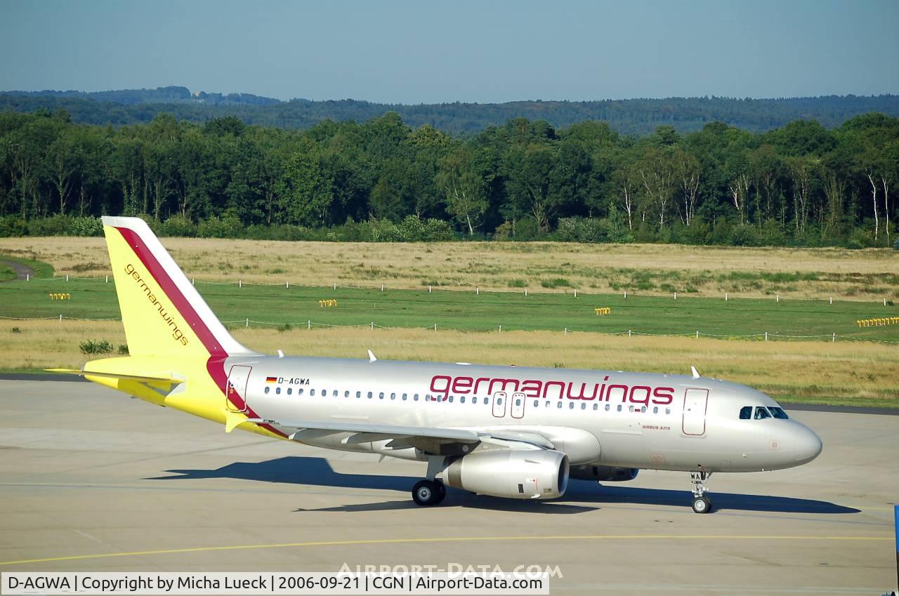 D-AGWA, 2006 Airbus A319-132 C/N 2813, Taxiing to the runway for take-off