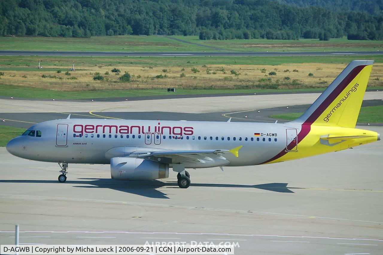 D-AGWB, 2006 Airbus A319-111 C/N 2833, Taxiing to the gate