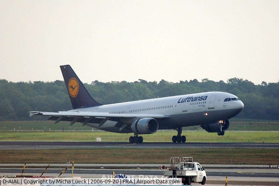 D-AIAL, 1987 Airbus A300B4-603 C/N 405, Touch-down in Frankfurt