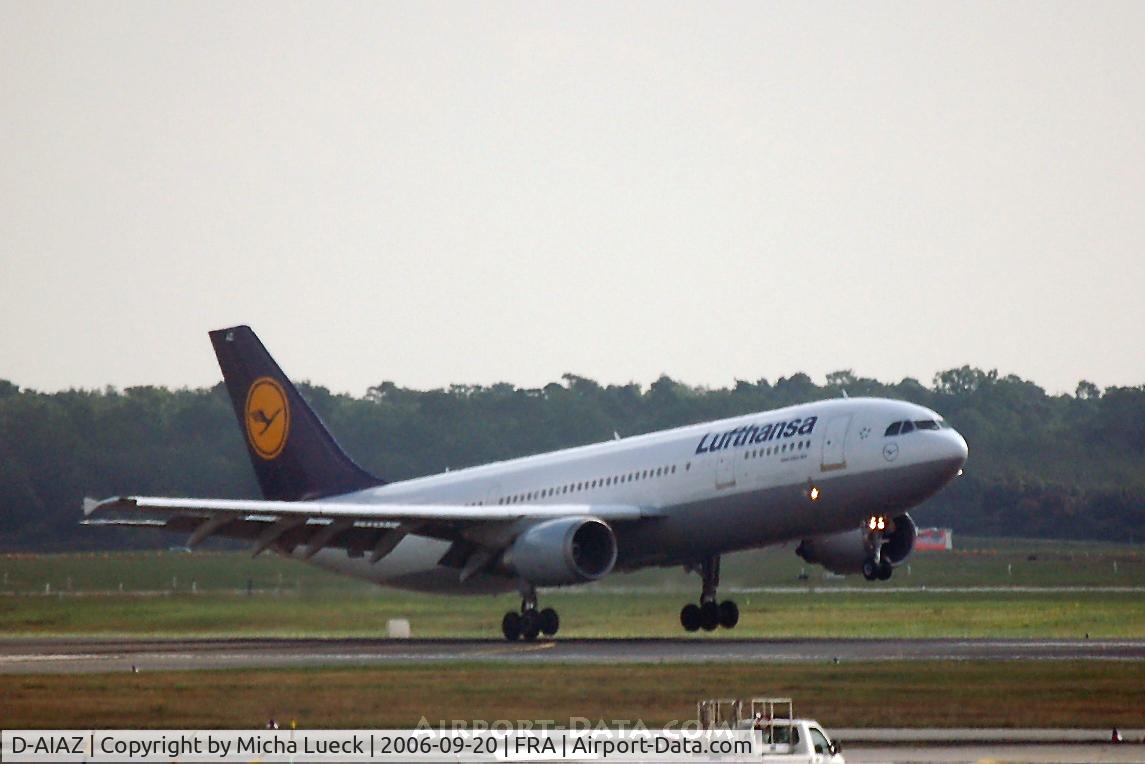 D-AIAZ, 1993 Airbus A300B4-605R C/N 701, Touch-down in Frankfurt