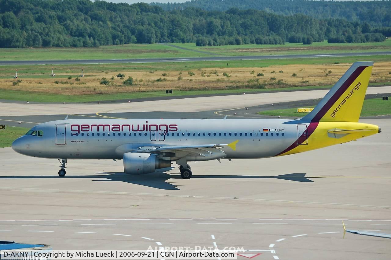 D-AKNY, 1996 Airbus A320-212 C/N 579, Taxiing to the runway for take-off