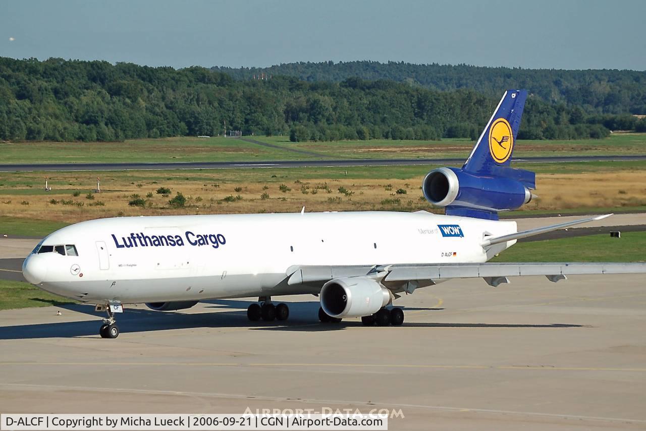 D-ALCF, 1999 McDonnell Douglas MD-11F C/N 48798, MD-11F, taxiing from the cargo apron to the runway