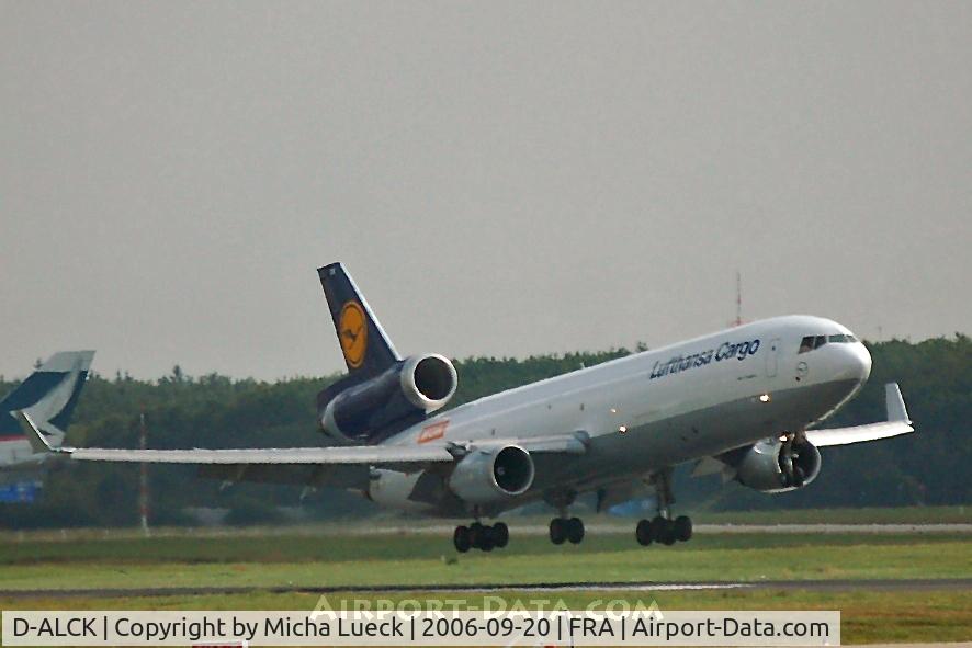 D-ALCK, 2000 McDonnell Douglas MD-11F C/N 48803, A second before touch-down