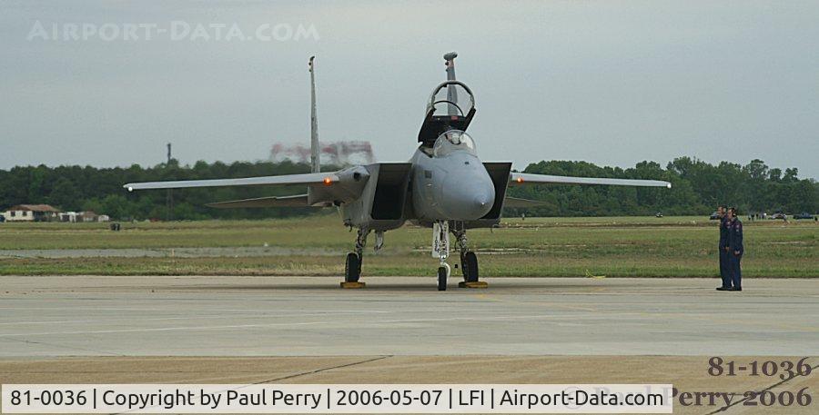81-0036, 1981 McDonnell Douglas F-15C Eagle C/N 0776/C219, Engine run-up prior to her demo