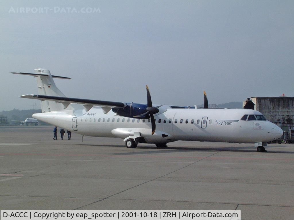 D-ACCC, 1993 ATR 72-212 C/N 379, parked in technical area