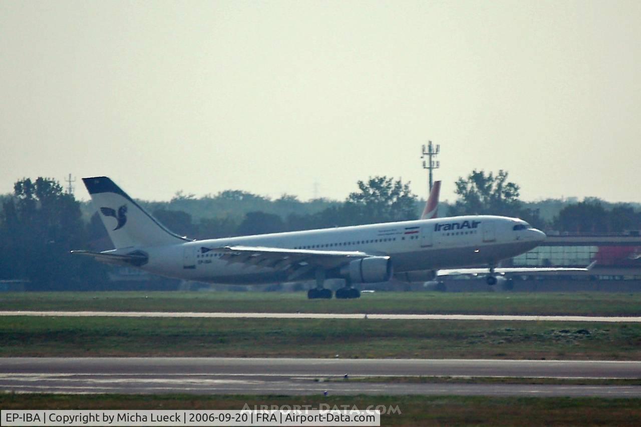 EP-IBA, 1993 Airbus A300B4-605R C/N 723, Touch-down in Frankfurt