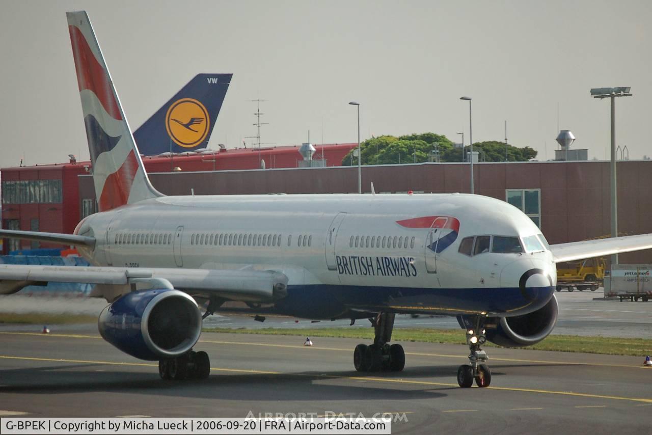 G-BPEK, 1995 Boeing 757-236 C/N 25808, Taxiing to the runway for take-off