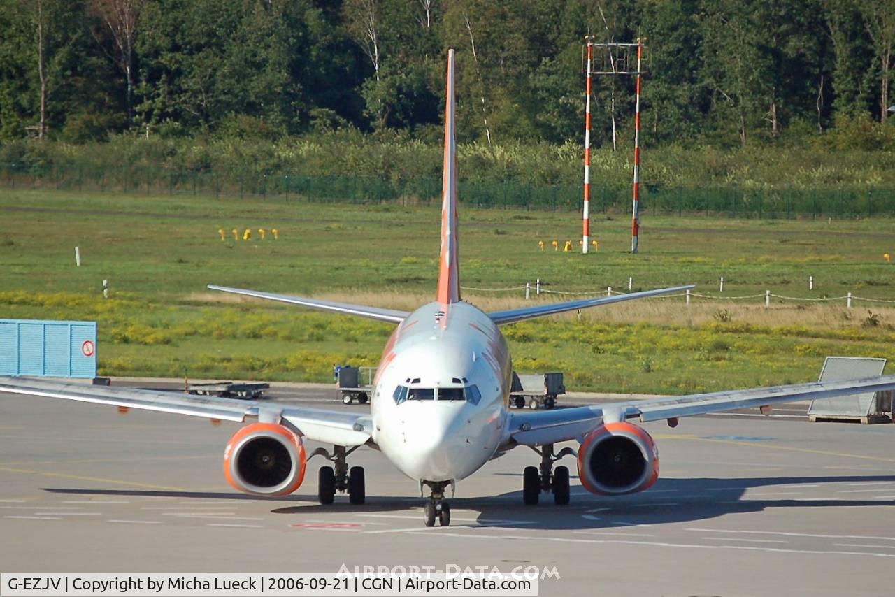 G-EZJV, 2003 Boeing 737-73V C/N 32417, ready to taxi for the runway