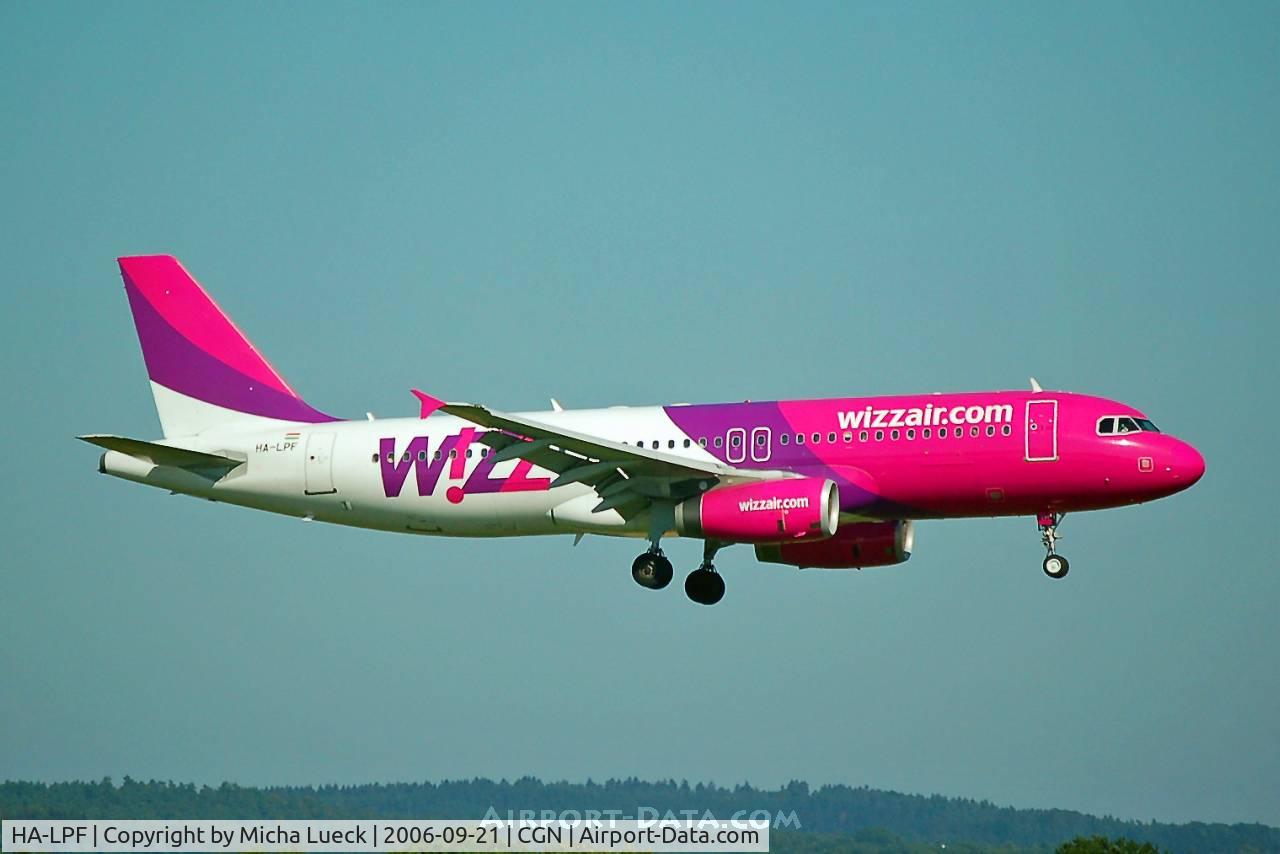 HA-LPF, 2002 Airbus A320-233 C/N 1834, On finals at Cologne/Bonn