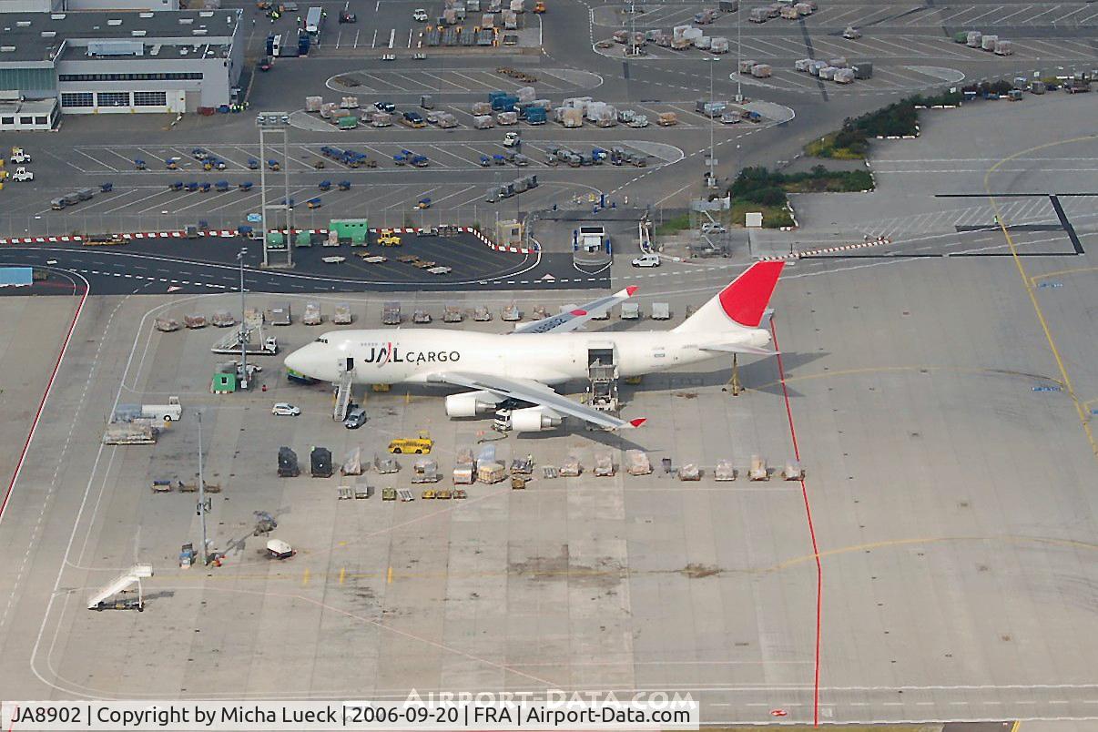 JA8902, 1992 Boeing 747-446 C/N 26344, seen from an LH CRJ 200 enroute to CGN