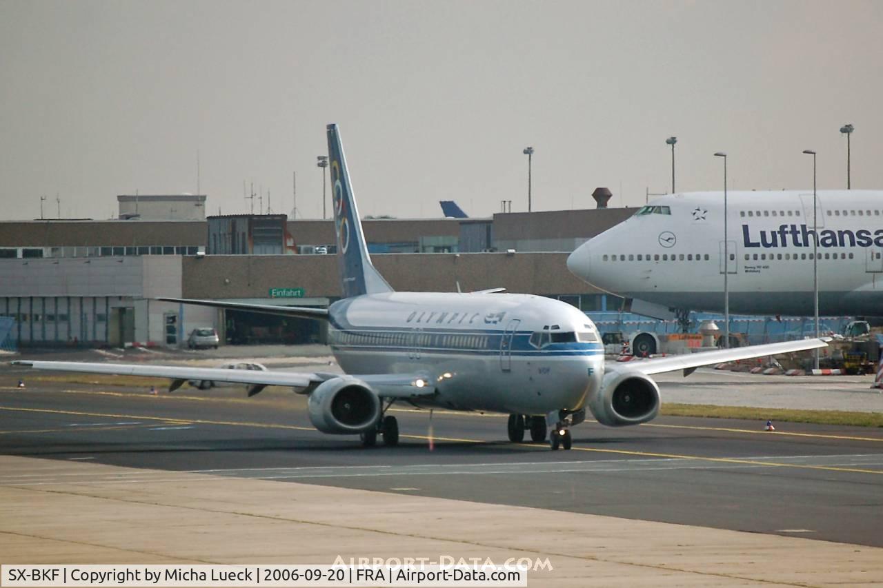 SX-BKF, 1991 Boeing 737-484 C/N 25430, Taxiing in Frankfurt
