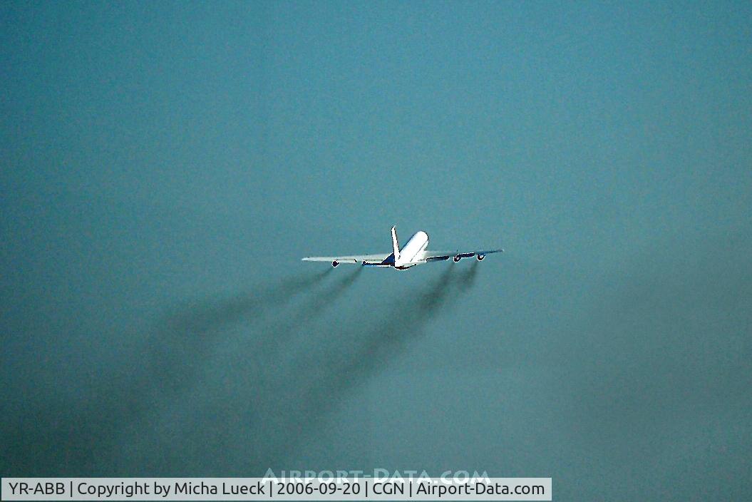 YR-ABB, 1974 Boeing 707-3K1C C/N 20804, Dirty blast-off of this old lady